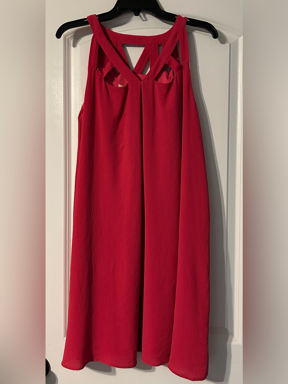 Aryeh Pink High Neck Cutout Shift Dress